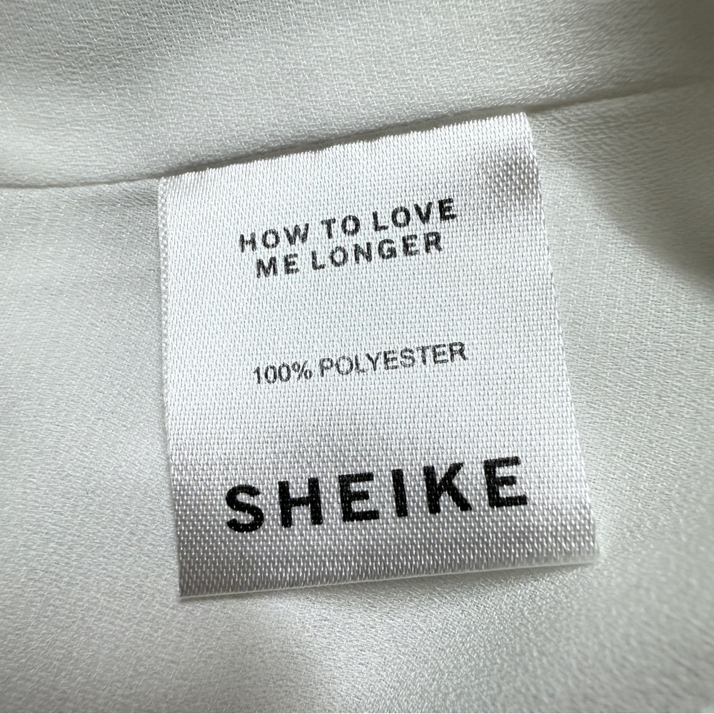 Sheike Australia White Sheer Faux Wrap Sleeveless Midi Dress Size AU 12, US 8 - Picture 7 of 16